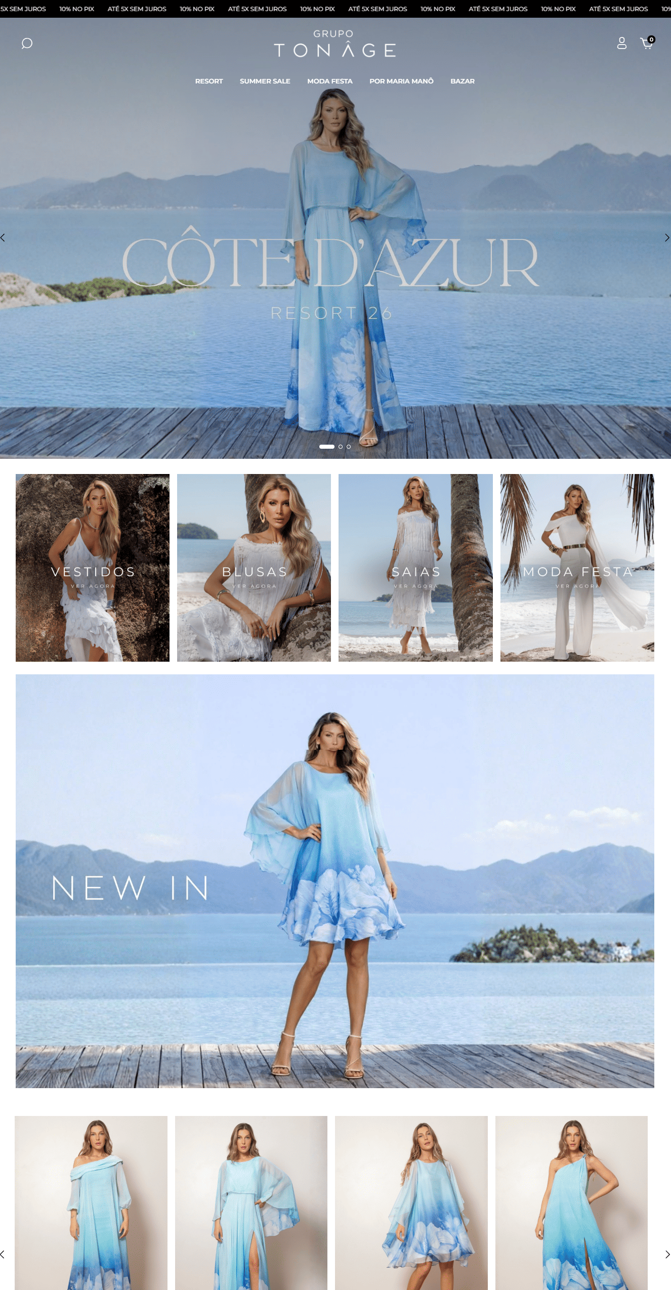 Loja roupas femininas - Tonage